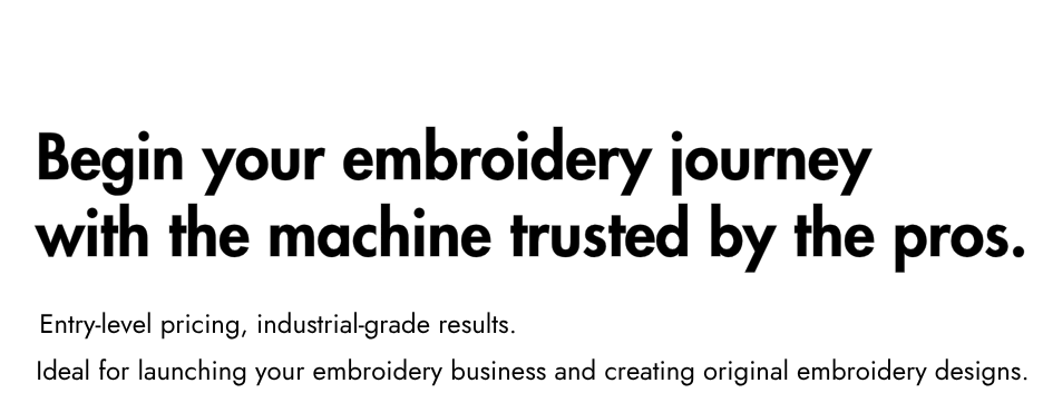 Embroidery Machine for your business